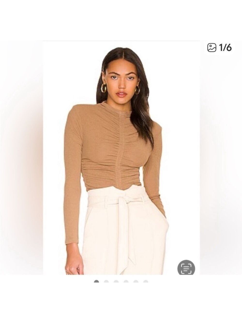 Astr Camel Long Sleeve Rushing Bodysuit XS NWT - Picture 2 of 7